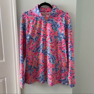 Lilly Pulitzer Coco Coral Crab Popover - EUC